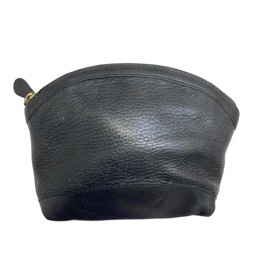 Coach vintage Sheridan black leather cosmetic case RARE 4038